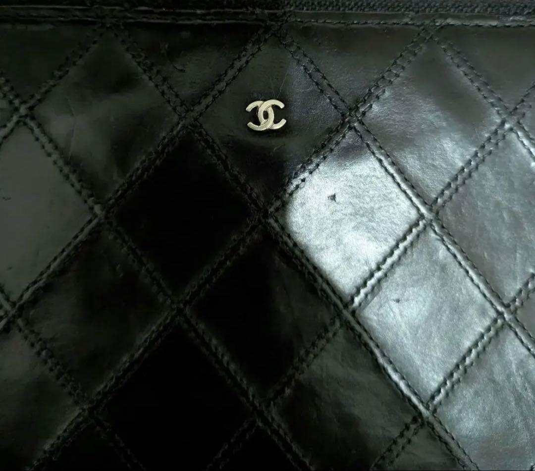 CHANEL ビコローレ ラウンドジップ 長財布 ヴィンテージ ギャランティ付