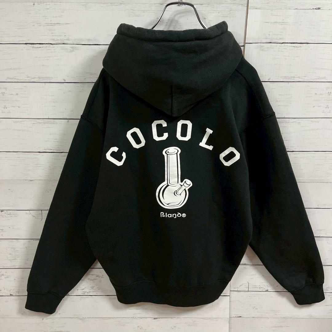 1【人気Lサイズ】ココロブランド☆両面ロゴ ビッグロゴ パーカー☆7394