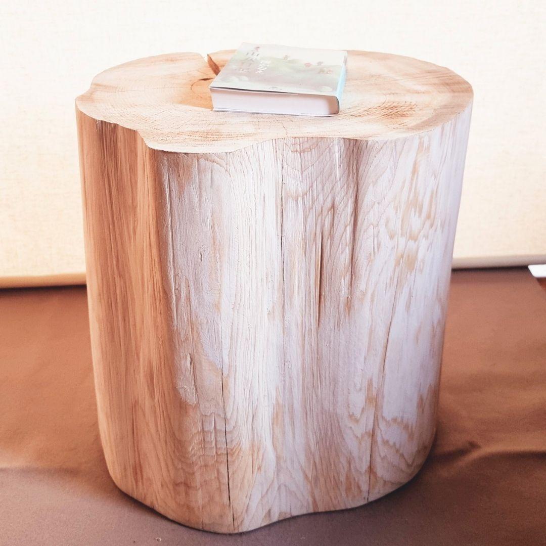 東濃ひのき 切株スツール・テーブル・無垢無塗装・オーガニック・特大