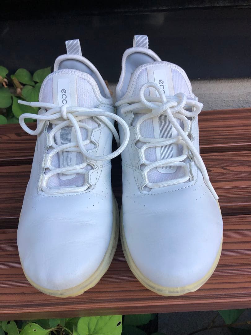 372番 美品ECCOゴルフシューズ 37 23.5cmスパイクレスゴアテックス