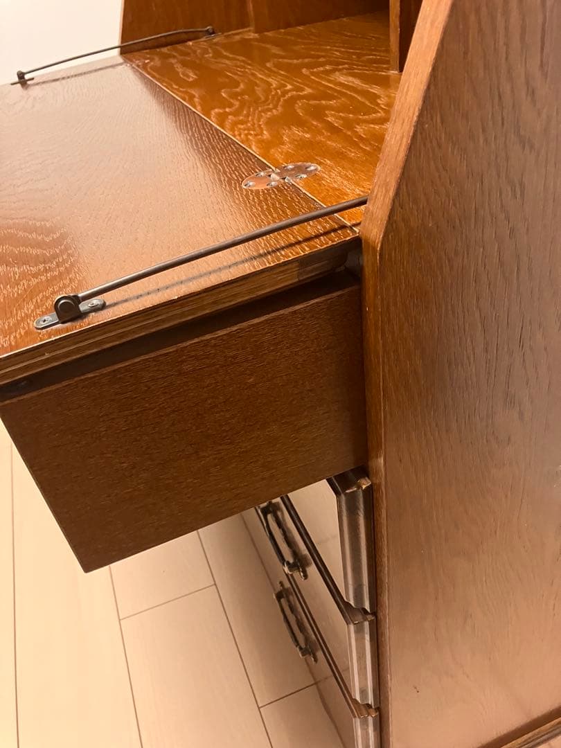 越後民芸　ライティングビューロー　ライティングデスク　高級　家具