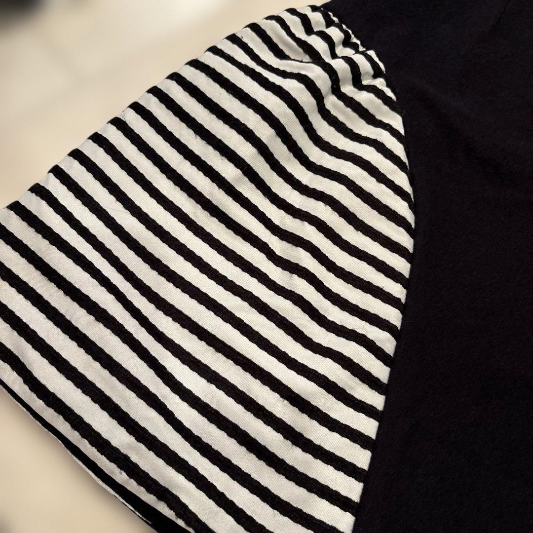 ボーダーズアットバルコニー ボーダーウールスカート カシミヤ混 38