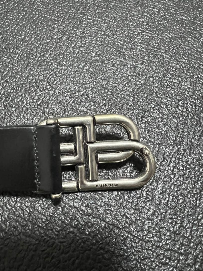 EBロゴデザイン ブラックレザーベルト