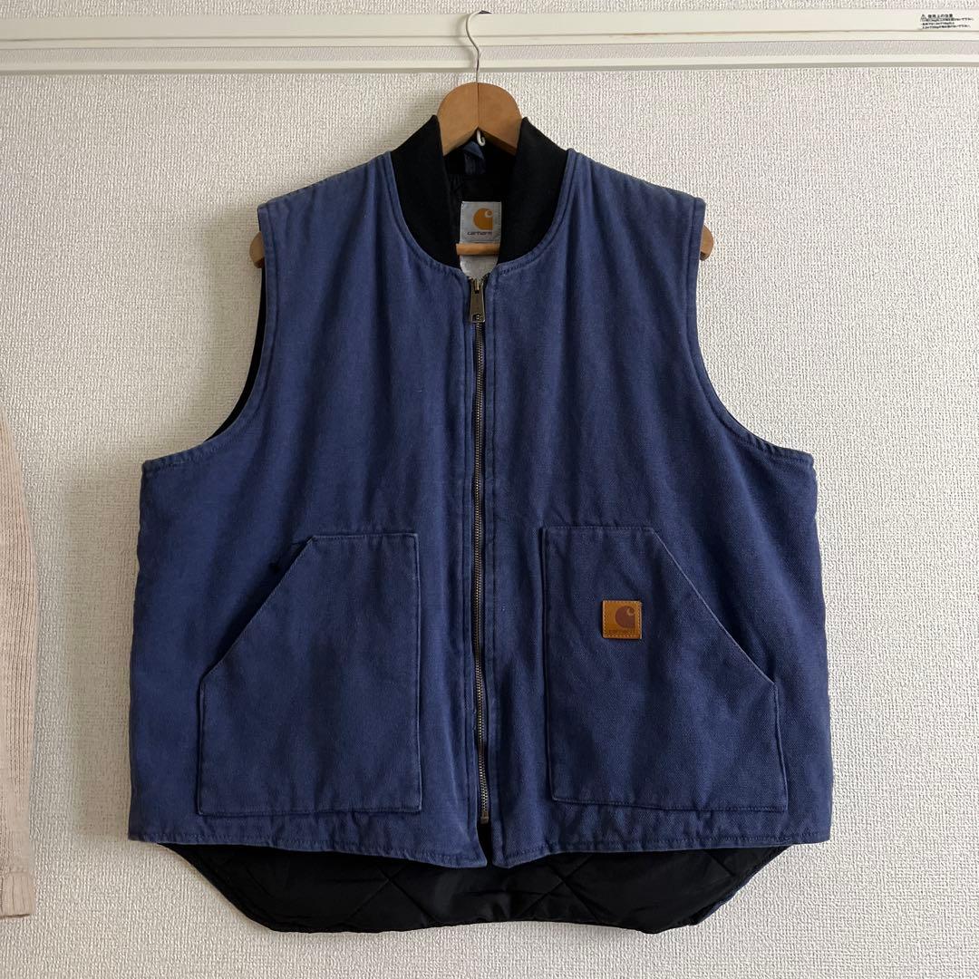 Carhartt カーハート ダックベスト NAVY ネイビーL - メルカリ