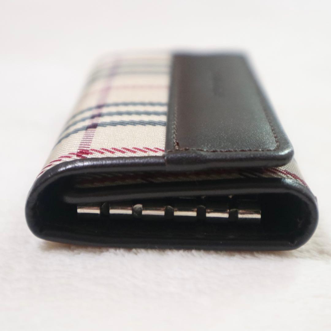 新品同様★バーバリー 5連キーケース ノバチェック ダークブラウン ユニセックス