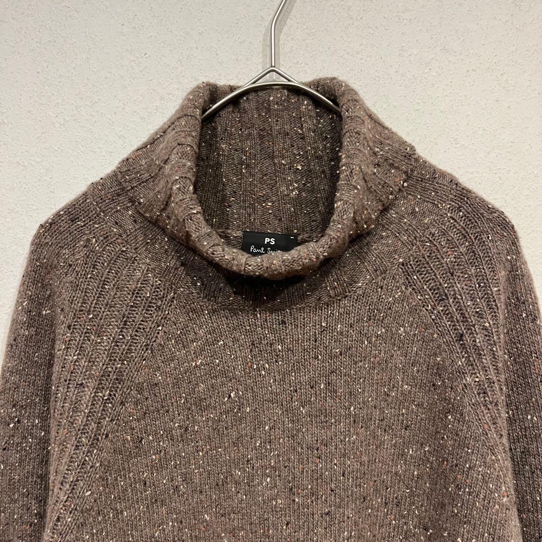 PS Paul Smith カラーネップ デザイン ウール タートルネックニット