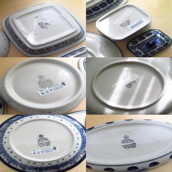 ツェラミカ】未使用 食器 6点セット オーバル皿・コンテナ・スクエア皿