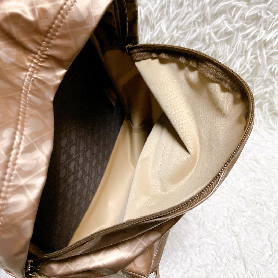 ゲラルディーニ バックパック ソフティ ナイロン 総柄 モノグラム ブロンズ