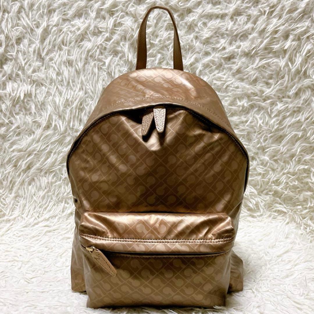 ゲラルディーニ バックパック ソフティ ナイロン 総柄 モノグラム ブロンズ