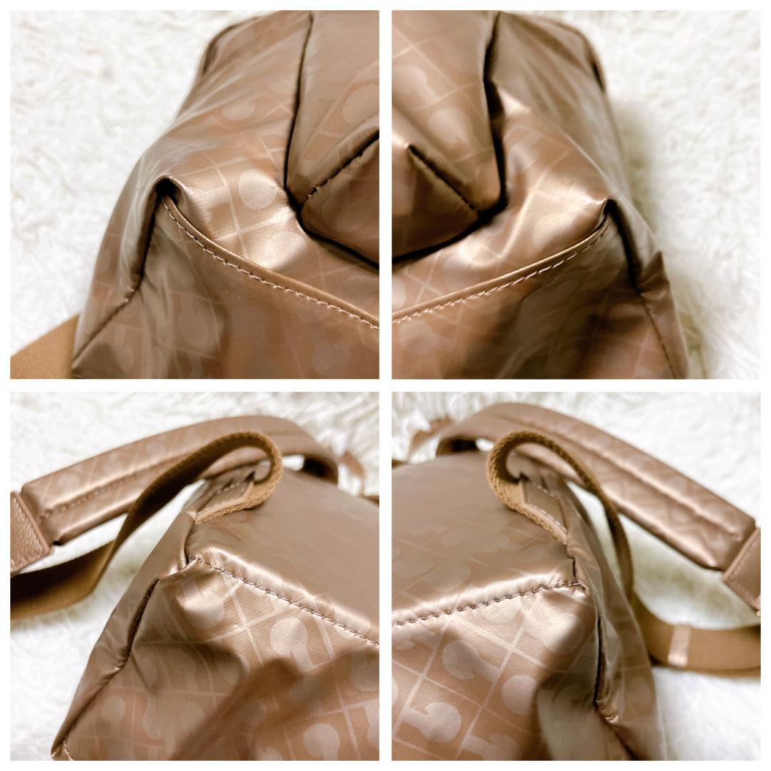 ゲラルディーニ バックパック ソフティ ナイロン 総柄 モノグラム ブロンズ