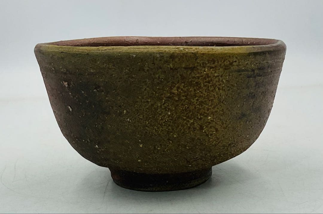 【87】◉岡山県重要無形文化財・藤原建先生　備前焼茶碗　茶道具　共箱◉