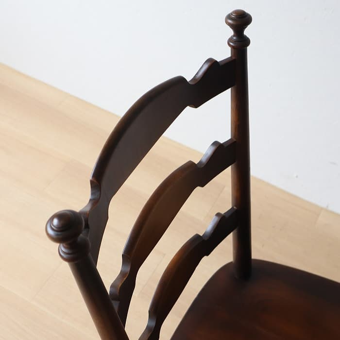 アンティーク 飛騨産業ウィンザーチェア ブナ材 キツツキ 無垢材②