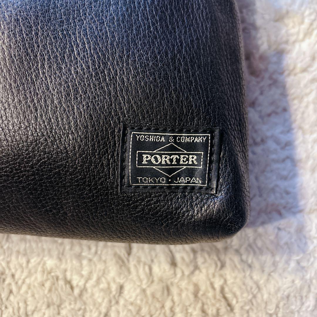 希少レア！廃番品PORTER RELAX ボディバッグ 本革 レザー×ナイロン
