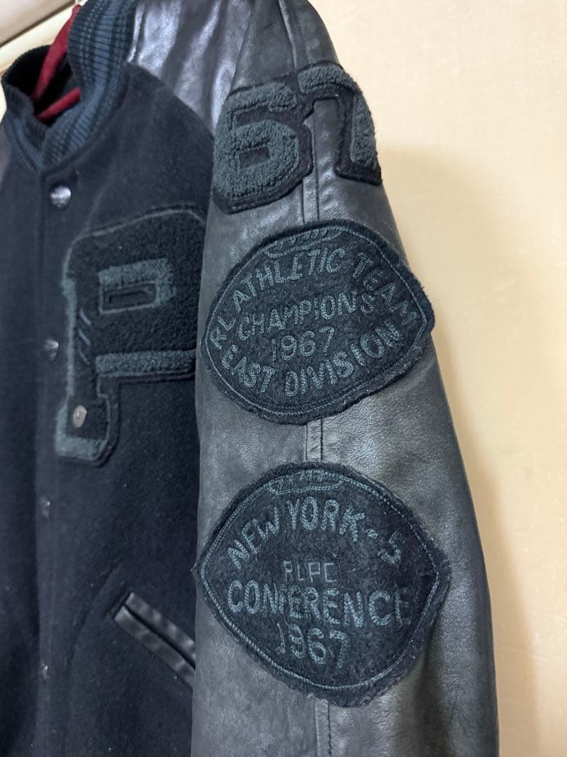 ポロラルフローレン　スタジャン　オールブラック　M