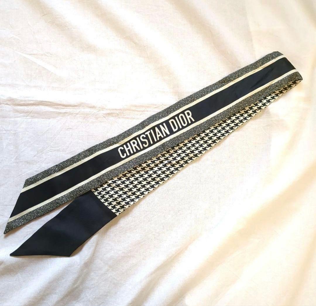 クリスチャンディオール 30 Montaigne ミッツァ スカーフ 千鳥柄