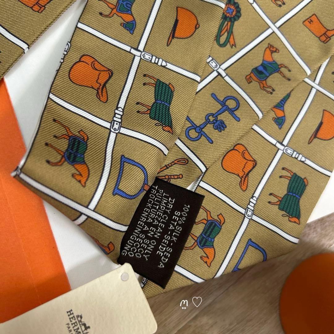 HERMES　エルメス　ツイリー　馬着　ホースモチーフ　シルクスカーフ