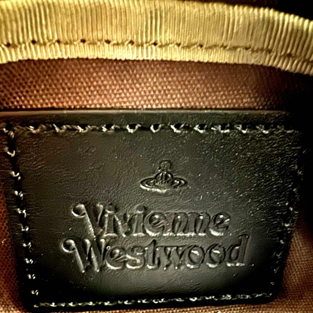 新品未使用★ビビアンウエストウッド★ハミルトン/オーブ柄★レザー化粧ポーチ黒