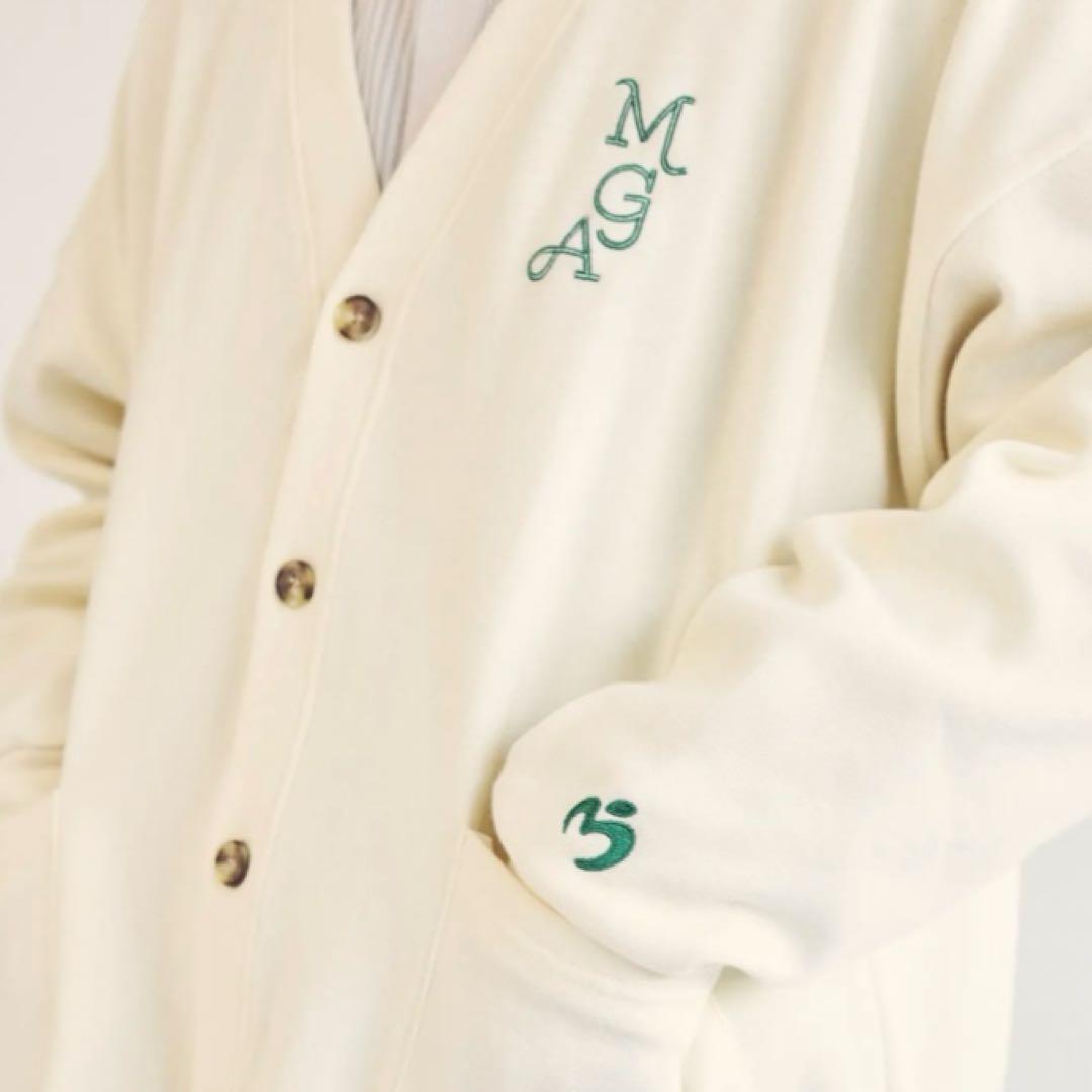 ミセスグリーンアップル ポップアップ カーディガン オフホワイト L