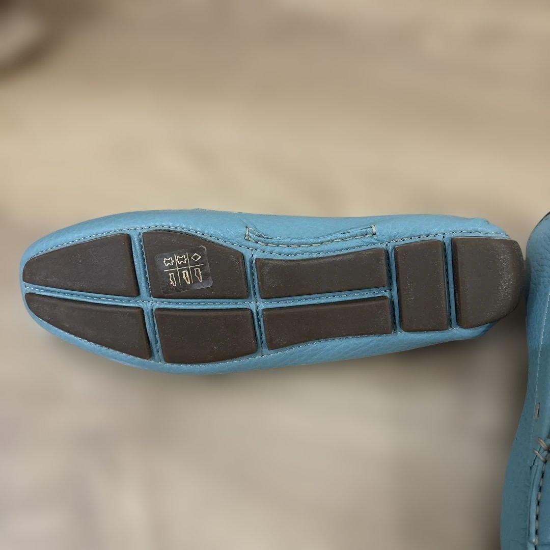 希少 新品未使用】PRADA 水色 ローファー イタリア製 24cm