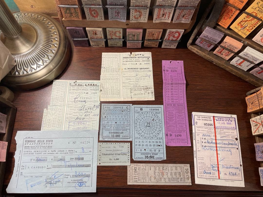 海外 鉄道チケット ブルー、パープルカラー 20枚程 ヴィ