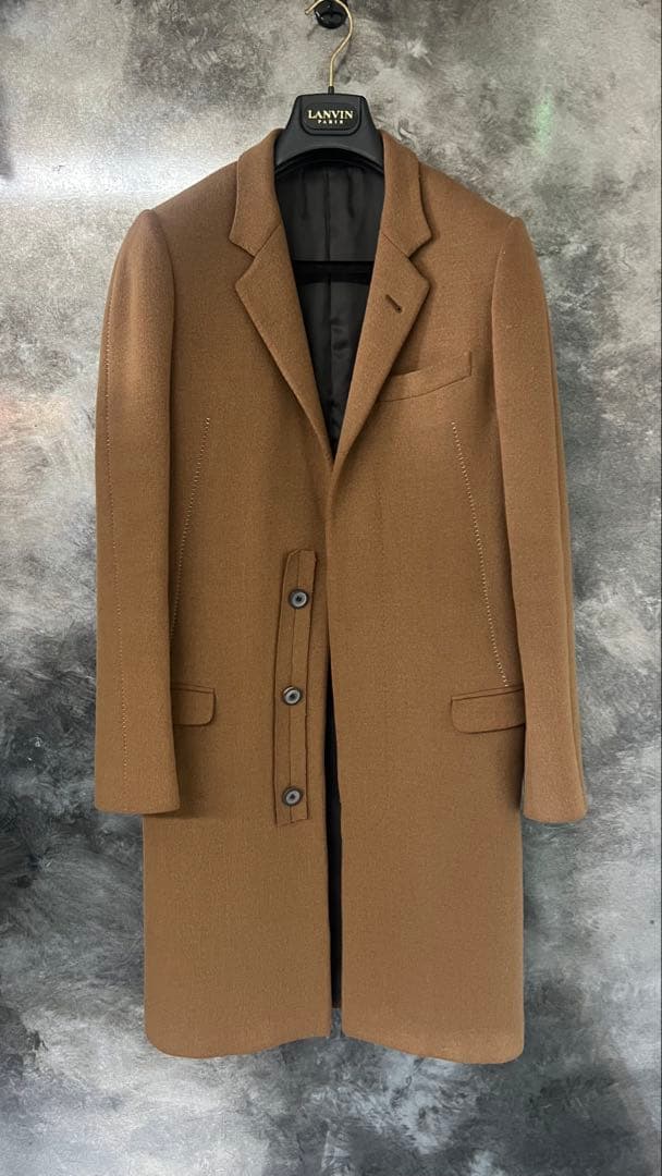 LANVIN ブラウン チェスターコート44サイズ ランバン LANVIN CLASSIQUE