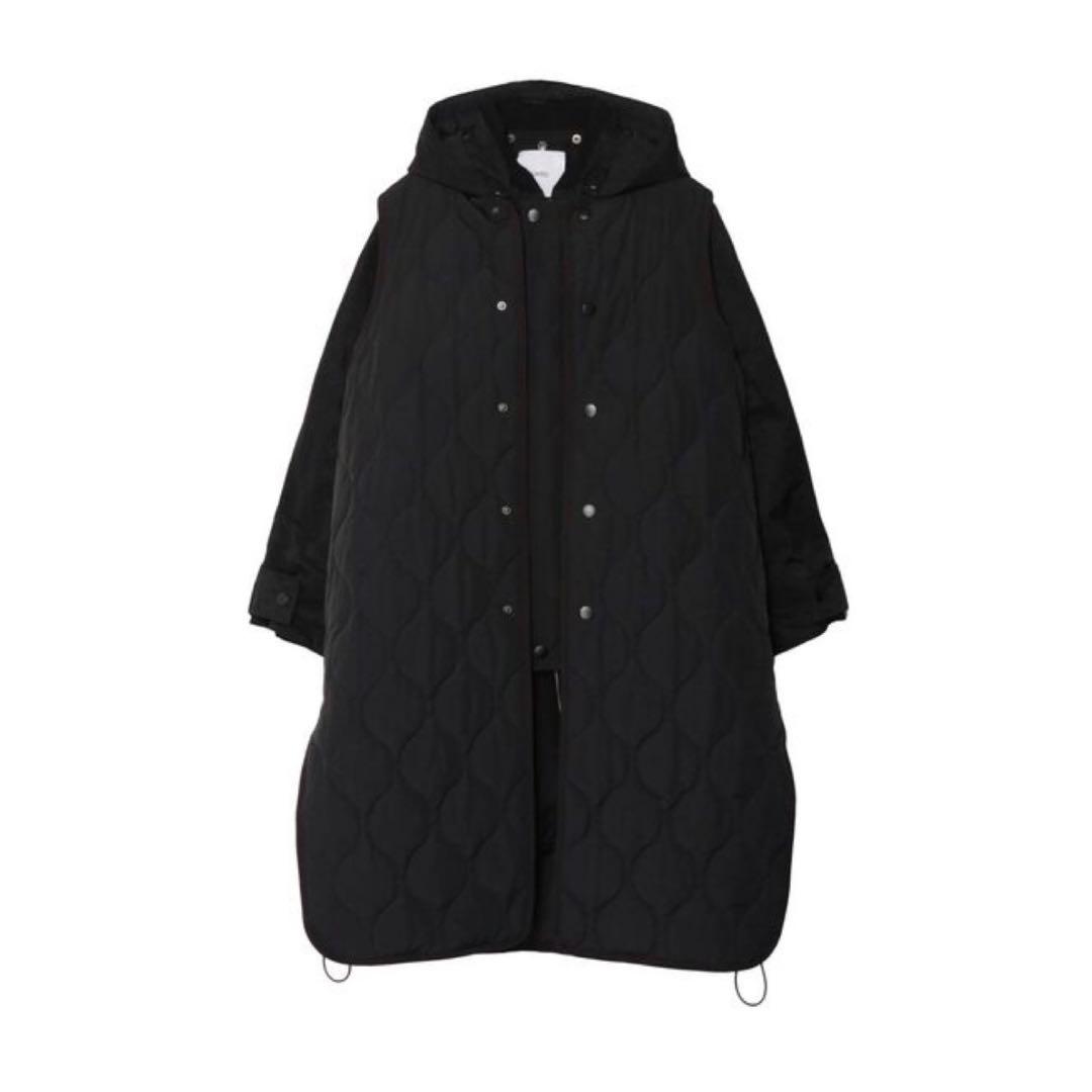 キルティングベストレイヤードコート 販売 中