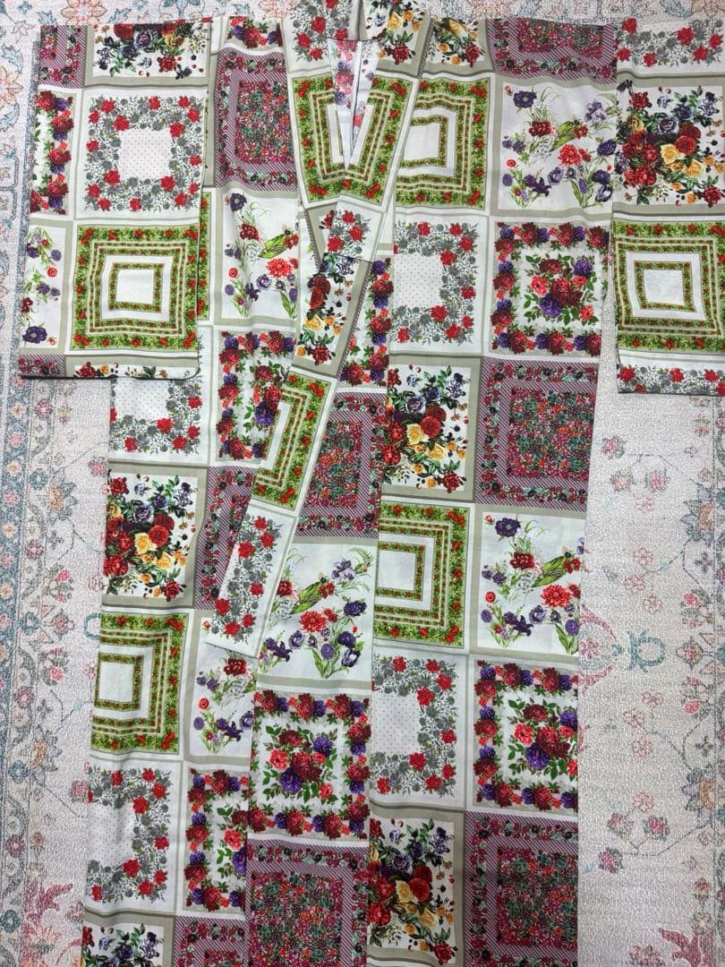 ふりふ　浴衣　スカーフ柄　スカーフローズ