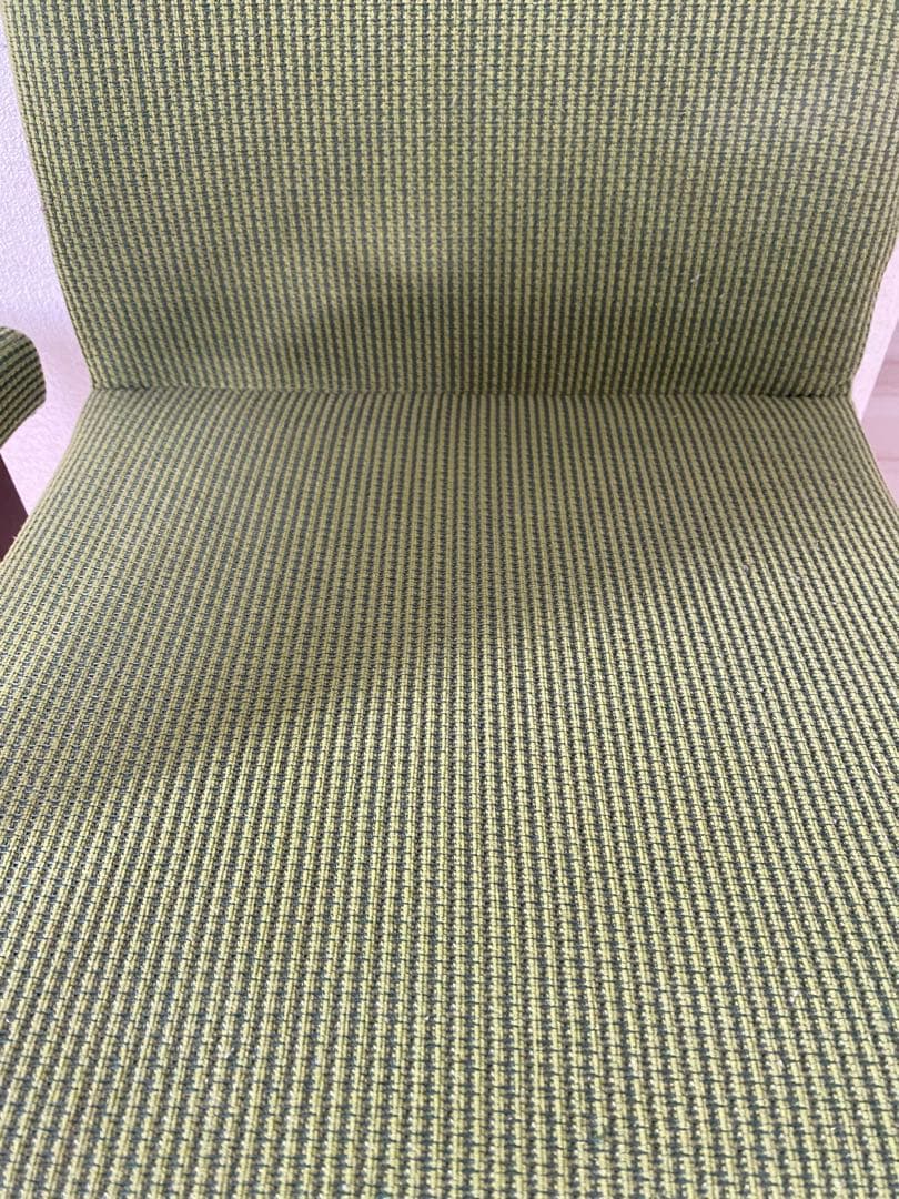 ニトリ 布張りダイニングチェア グリーン2脚セット