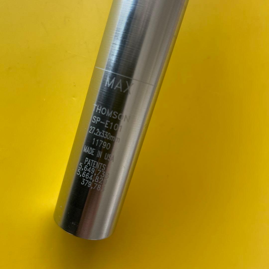 THOMSON Elite シートポストシルバー　27.2x330mm