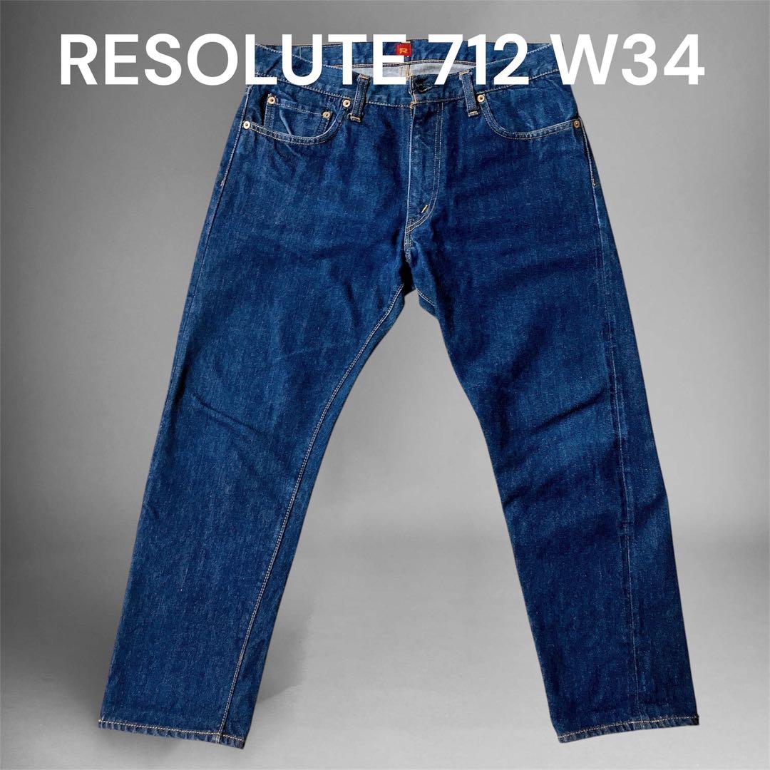 美品✨RESOLUTE リゾルト 712 W34 デニム 大きいサイズ 濃紺 - メルカリ
