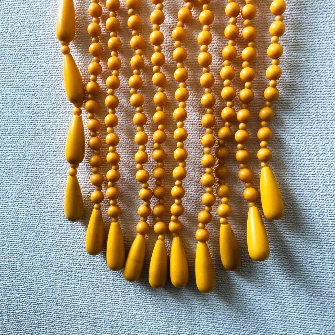 レトロポップ 昭和レトロ ビーズのれん 玉のれん オレンジ カーテン雫