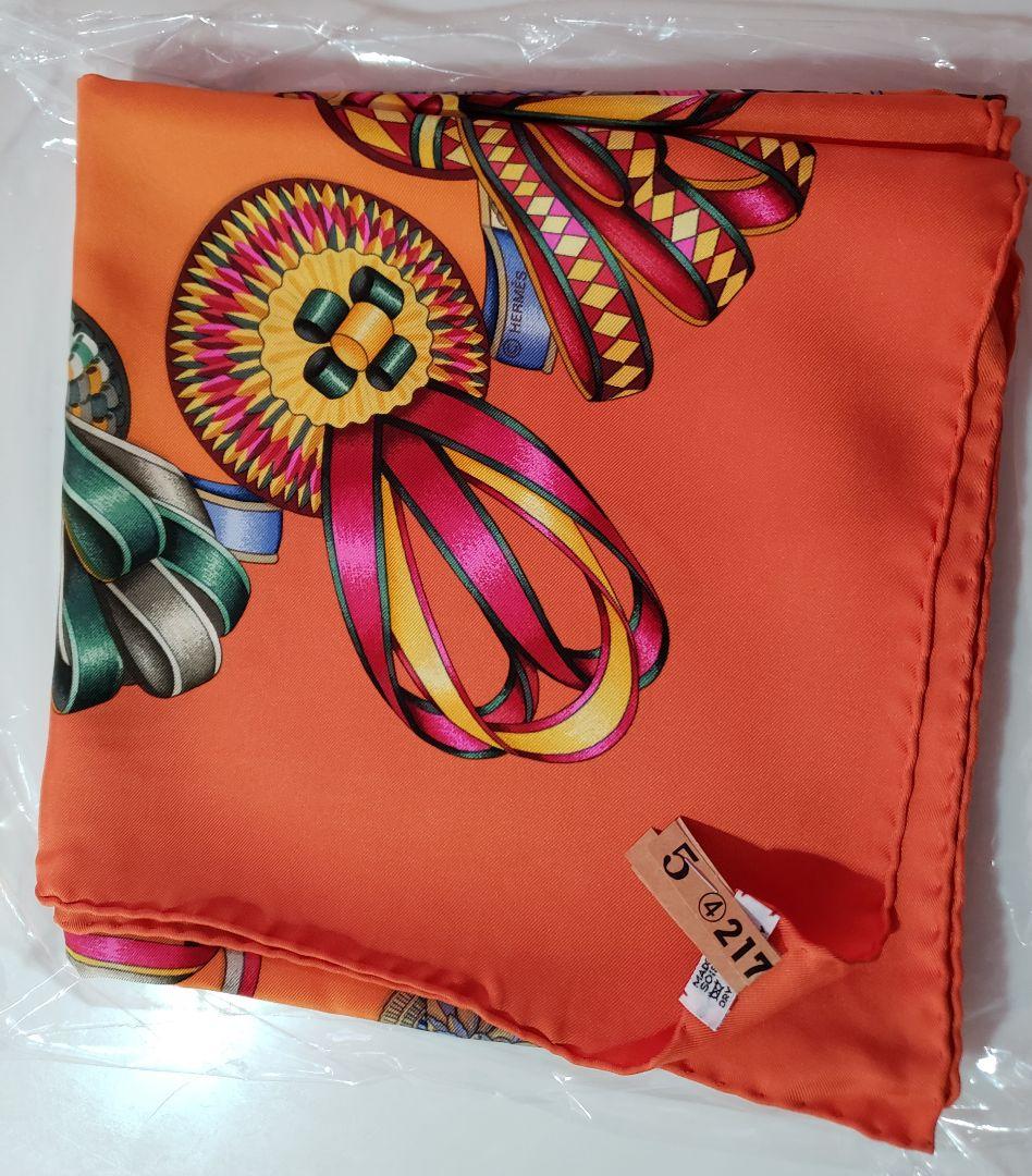 【極美品】HERMES　LES RUBANS DO CHEVAL ～馬のリボン橙
