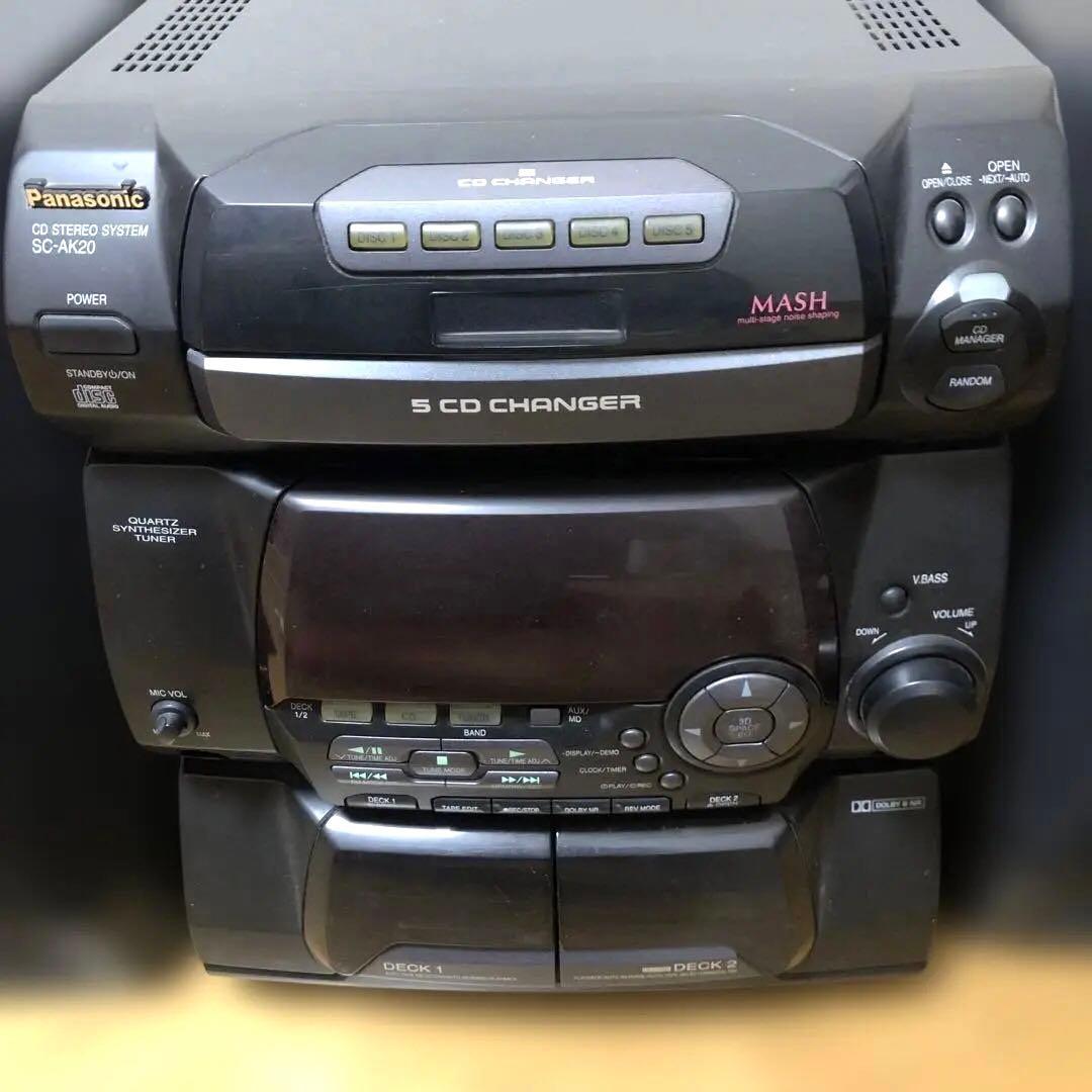 Panasonic マッシュ SC-AK20 5チェンジャー　CDコンポ
