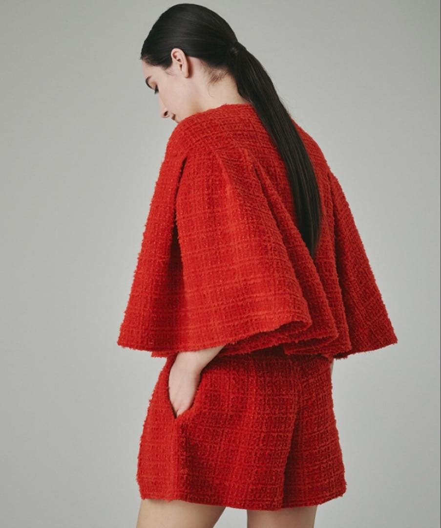 超美品⭐︎column ツイードボレロ風ケープコート ジャケット