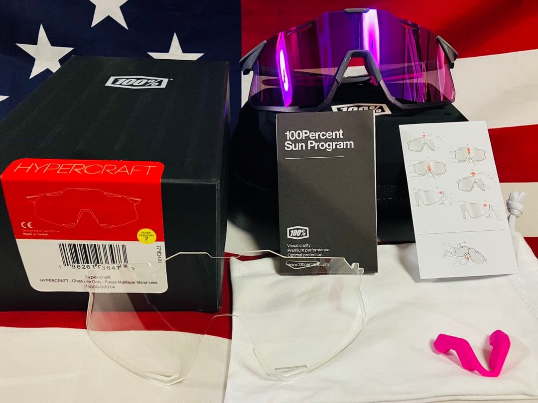 ワンハンドレッド サングラス hypercraft Purple 100%