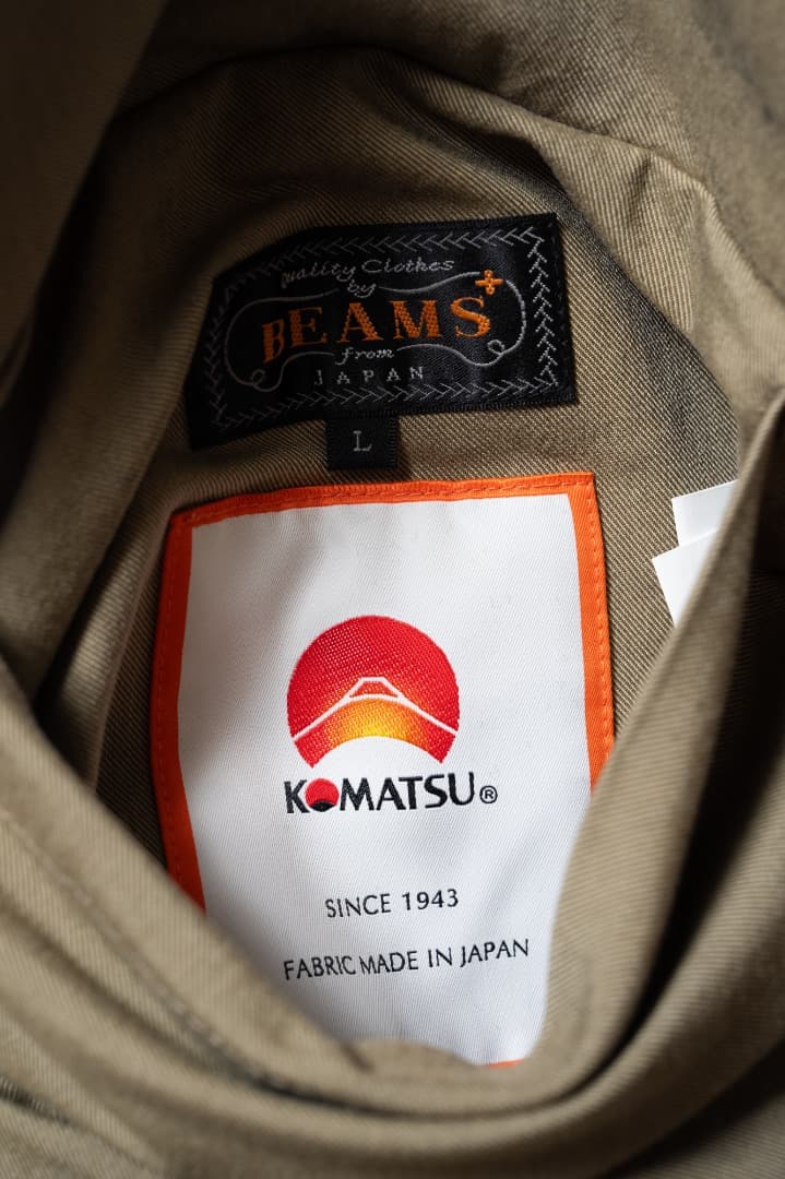 ビームスプラス リバーシブルステンカラーウールコート サイズL 小松