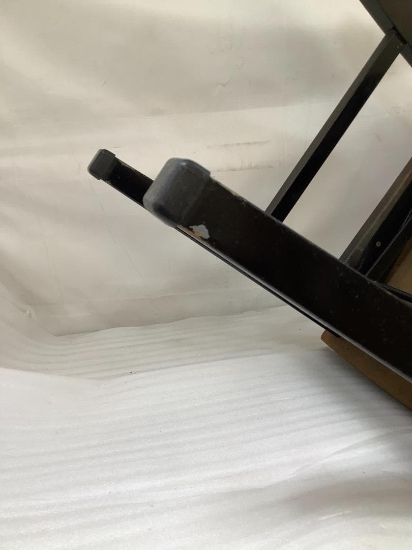 ※76857※背もたれ付きピアノ椅子（黒）