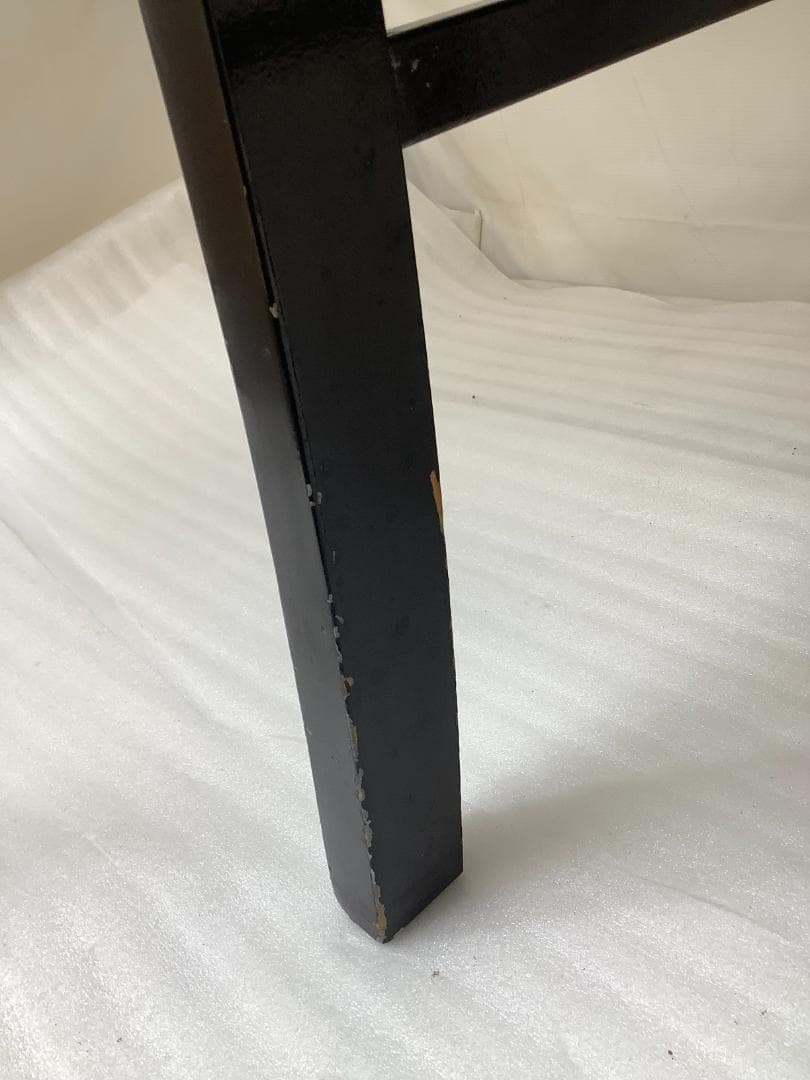 ※76857※背もたれ付きピアノ椅子（黒）