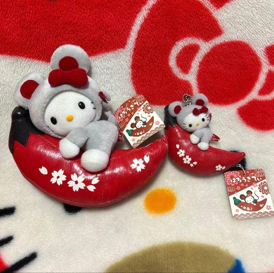 ハローキティ 唐辛子に乗ったねずみのキティ マスコット 激レア レトロ