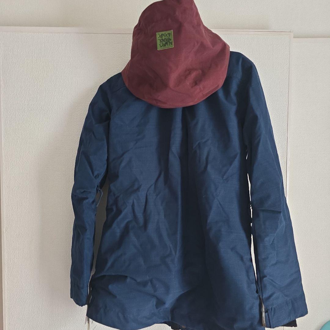 【値下げ】x-nix フード付きジャケット ネイビー/バーガンディ