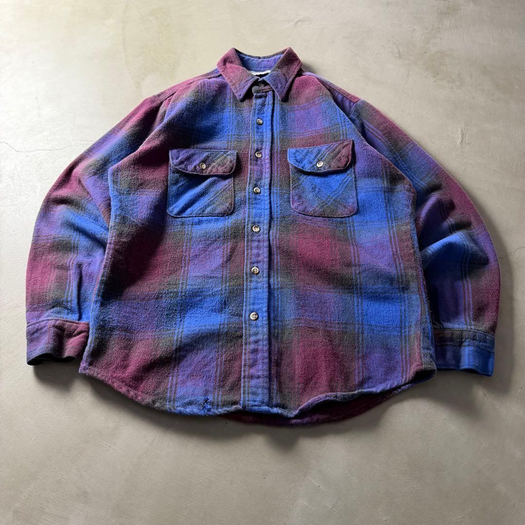 70-80s FIVE BROTHER Flannel Shirt - メルカリ