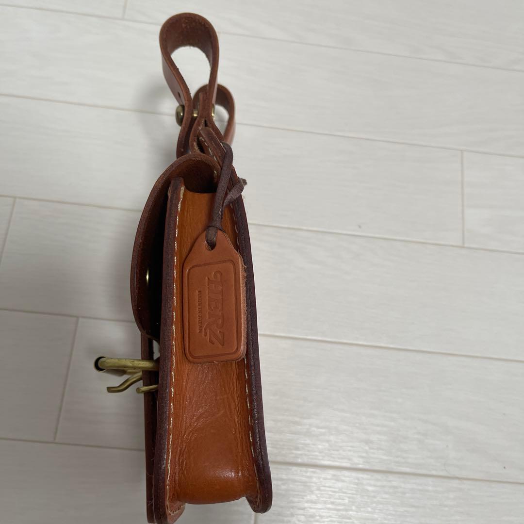 ☆美品☆ HERZ ヘルツ スタンダードベルトポーチ ヌメ革　オールレザー
