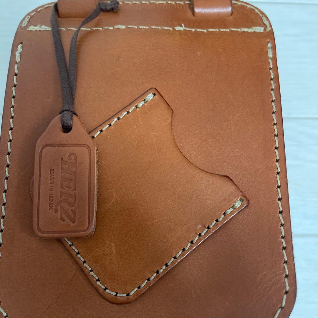 ☆美品☆ HERZ ヘルツ スタンダードベルトポーチ ヌメ革　オールレザー