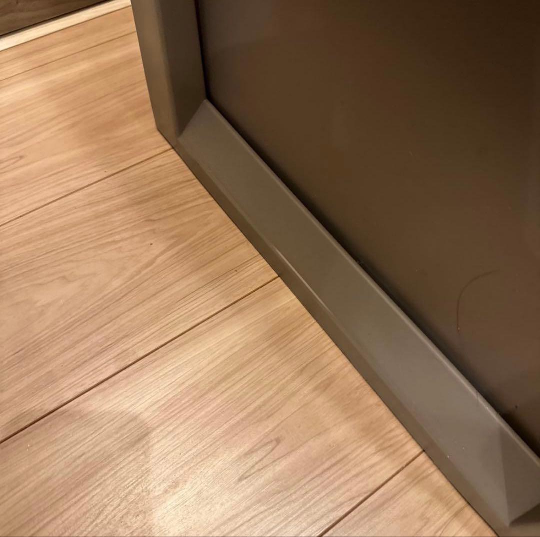 プラスチック衣類収納ケースグレー4段引き出しチェストワイドサイズワイドチェスト