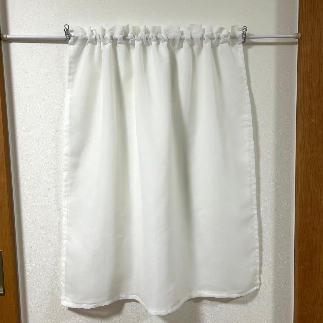 【KURO☆】二重レースカフェカーテン　4枚　オーダー品