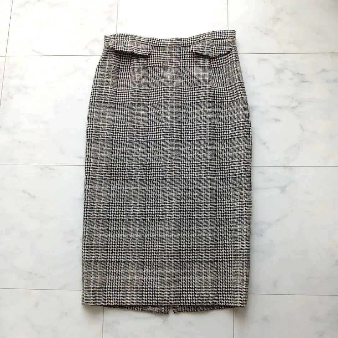 美品】PRADA チェック柄 ロングタイトスカート カシミヤ混 40 - メルカリ