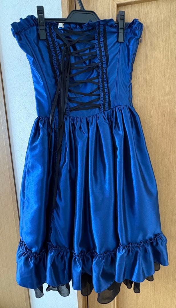 アトリエピエロ　バッスルコルセットワンピース青