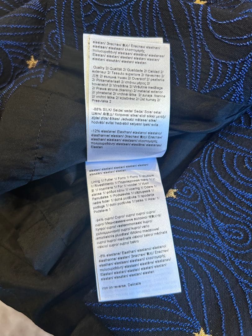 ESCADA エスカーダ シースルー切替 総刺しゅう ドレス ワンピース