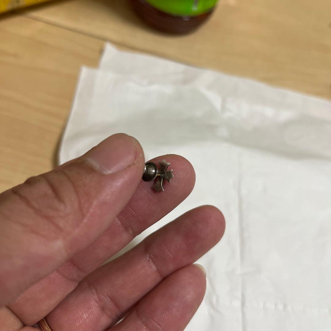 クロムハーツ　CHCRSDIACHクロススタッドピアスW／1ダイア