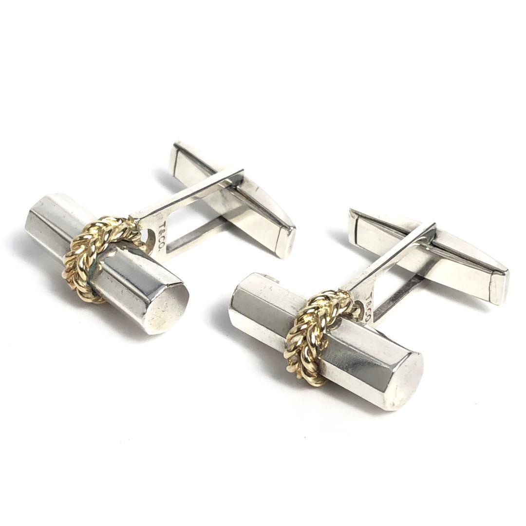 Tiffany ティファニー カフス 750×925 メンズ コンビ YG×SV - メルカリ